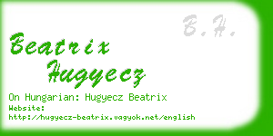 beatrix hugyecz business card